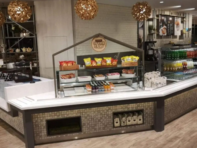 Restoran açık büfe tezgahı Corian Otel ve restoran için hijyenik corian açık büfe tezgahı